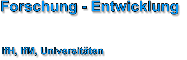 Forschung - Entwicklung  IfH, IfM, Universitten